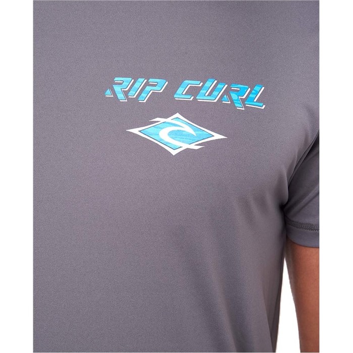 2022 Rip Curl Men's Icons Surflite Short Sleeve Loosefit Lycra Vest 118mrv - Dark Grey